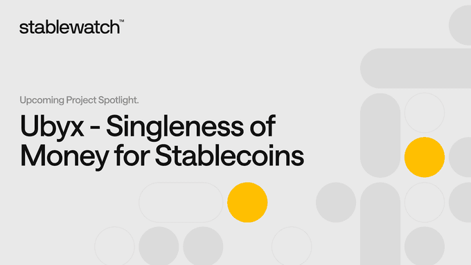 Ubyx - Singleness of Money for Stablecoins
